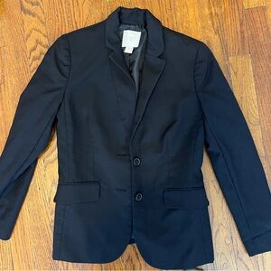 J.Crew Black Suiting Blazer Jacket Petite Size 0